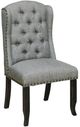 Furniture of America® Sania 2-Piece Antique Black/Light Gray Side Chair Set-0