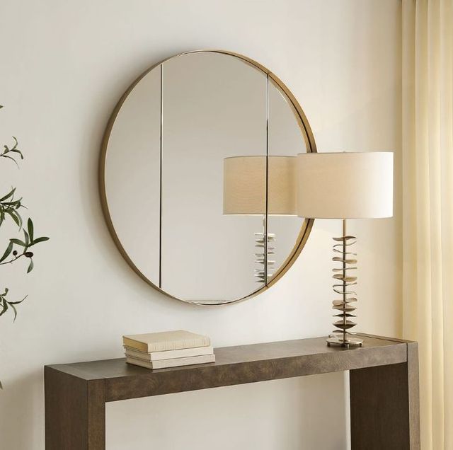 Uttermost® Amram Antique Brass Round Mirror-2