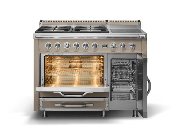 Viking® Tuscany 48" Nantucket Pro Style Dual Fuel Range with 2 Induction-1