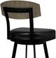 Armen Living Frisco Matte Black/Vintage Black Counter Stool-4