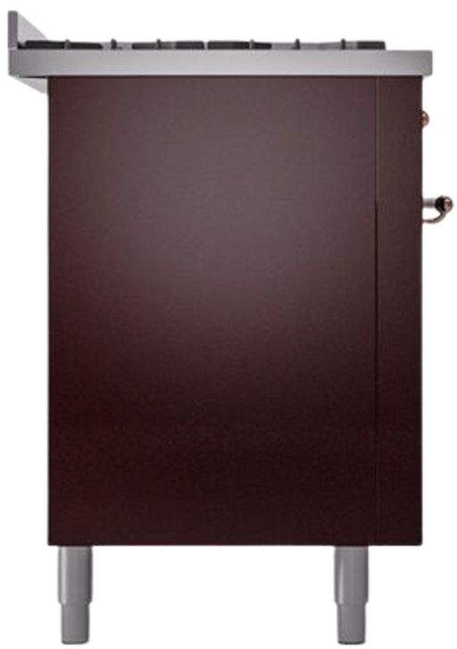 Ilve® Nostalgie II Series 60" Burgundy Pro Style Dual Fuel Range-2
