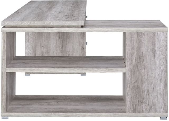Coaster® Yvette Grey Driftwood L-Shape Office Desk-3