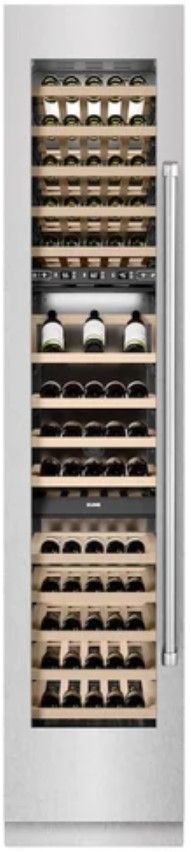 ZLINE 18" 9 Cu. Ft. Satin Stainless Steel Triple Zone Column Wine Cooler-2
