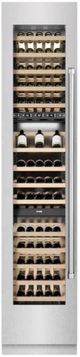 ZLINE 18 in. 9 Cu. Ft. Triple Zone 68 Bottle Left Hinge Column Wine Cooler in Satin Stainless Steel-2