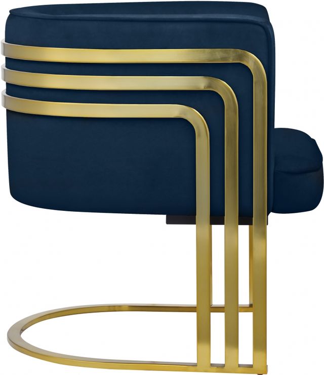 Meridian Furniture Rays Navy Velvet Accent Chair-2