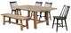 Coaster® Middleton 6-Piece Black/Natural Extension Leaf Dining Set-0