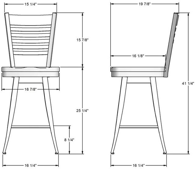 Amisco Customizable Edwin Swivel Counter Stool-2