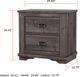 Crown Mark Coralee Gray Nightstand-2