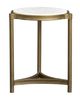 Magnussen Home® Cassidy Volakas Classic Round Accent Table with Aged Brass Base-0