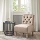 Olliix by Madison Park Beige Lola Tufted Armless Chair-1