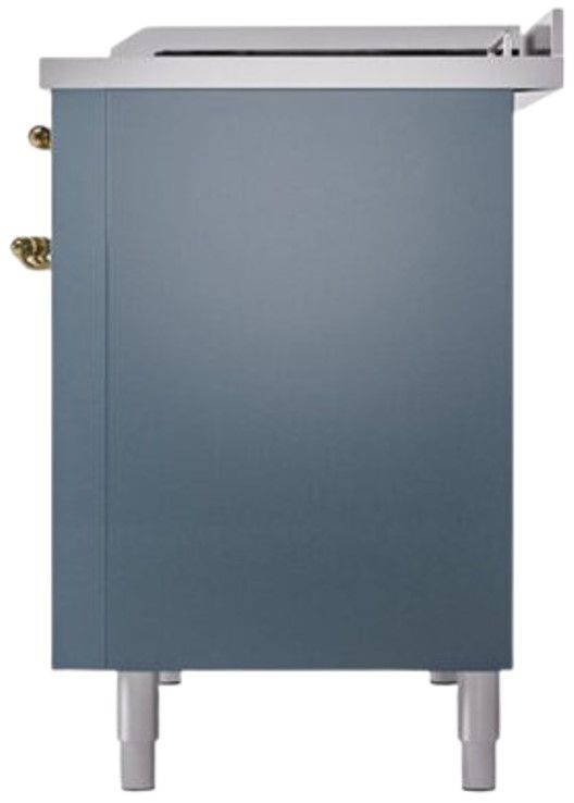 Ilve® Nostalgie II Series 48" Blue Grey Pro Style Dual Fuel Range-2