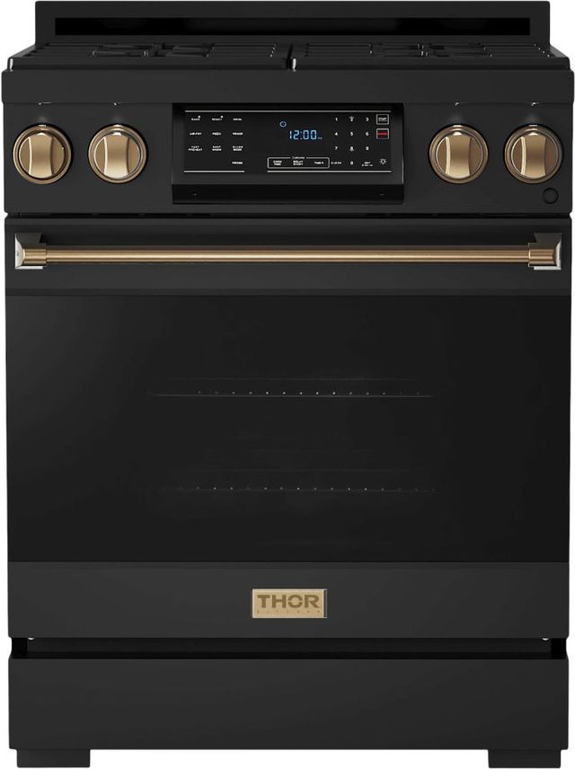 Thor Kitchen® Gordon Ramsay Series 30" Matte Black Pro Style Gas Range-0