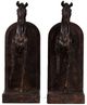 A & B Home Dark Bronze Trotting Horse Bookends-3
