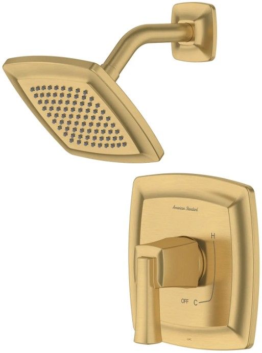 American Standard Townsend® Brushed Cool Sunrise Shower Trim Kit with Water-Saving Showerhead and Lever Handle-1
