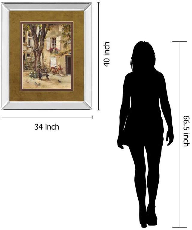 Classy Art Provence Village I by Marilyn Hageman Mirror Framed Wall Art-2