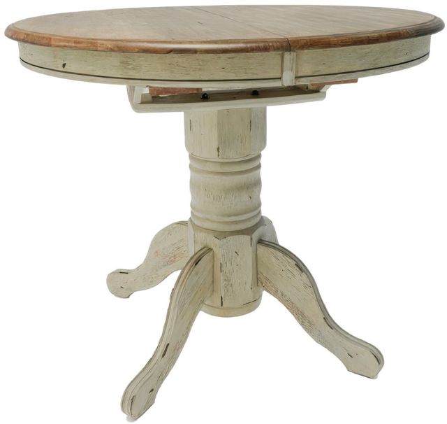 Liberty Furniture Carolina Crossing Antique Honey Gathering Table with White Base-3