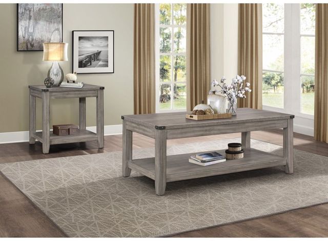 Mazin Furniture Woodrow Gray End Table-3