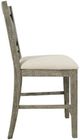 Jofran Inc. Telluride Beige/Driftwood Double X-Back Counter Stool-4