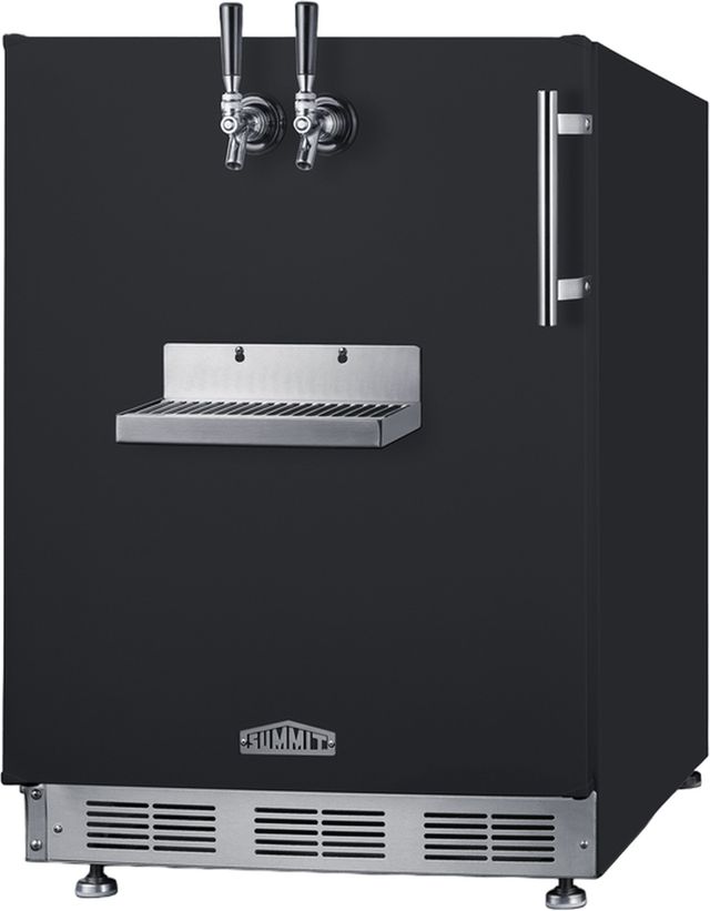 Summit® 5.3 Cu. Ft. Black Built-In Beer Kegerator-1