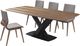 Armen Living Everett/Robin 5-Piece Walnut/Gray Dining Table Set-0
