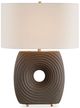 Uttermost® Geno Coffee Espresso Matte Concentric Ribbed Table Lamp-3