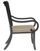 Sunset West Monterey Old World Copper Aluminum Outdoor Dining Arm Chair with Linen Stone Cushion-1