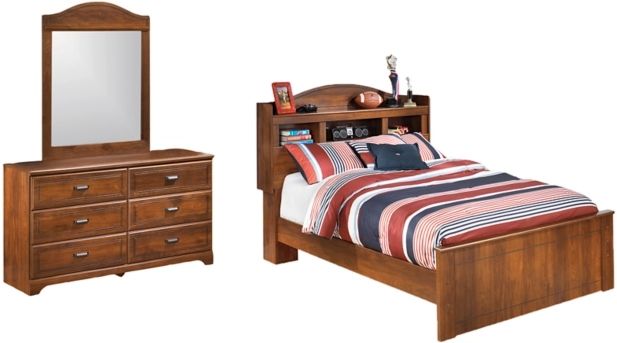 Signature Design by Ashley® Barchan 2-Piece Medium Brown Full Youth Bookcase Bed Set-0