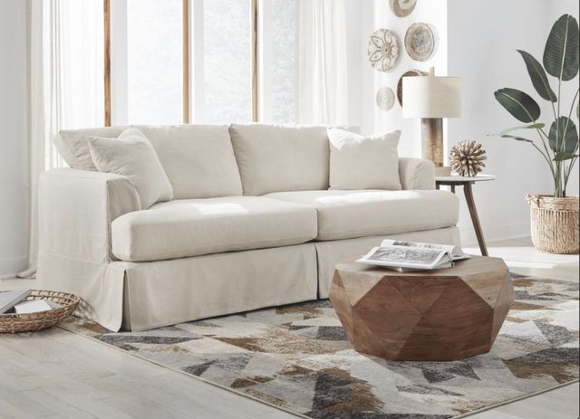 Fusion Furniture Sutton Sand Slipcovered Sofa-1