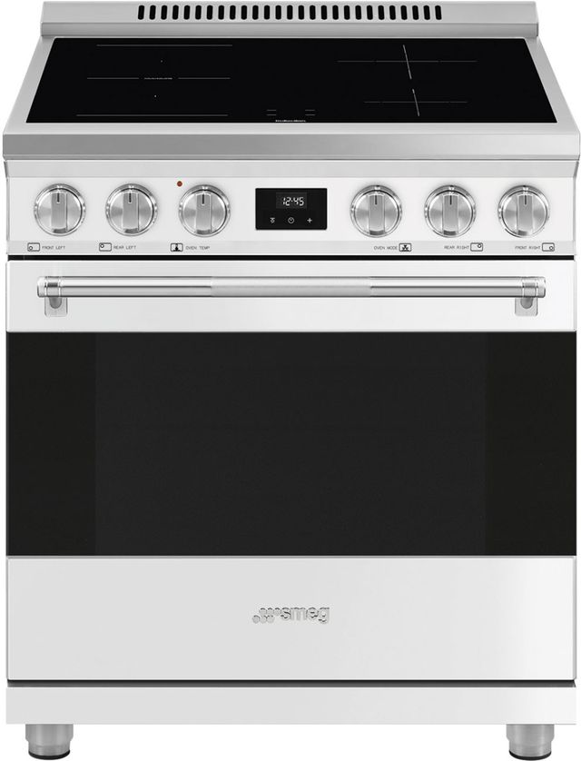 Smeg Professional 20" Matte White Freestanding Induction Range-0