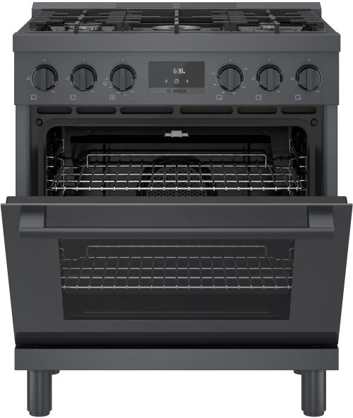 Bosch® 800 Series 30" Black Stainless Steel Freestanding Gas Range-3