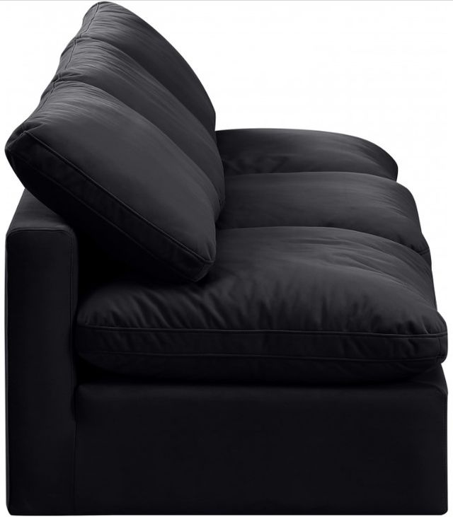 Meridian Furniture Indulge 3-Piece Black Velvet Armless Sofa -1