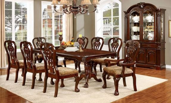 Furniture of America® Elana Brown Cherry Hutch and Buffet Set-1