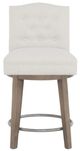 Fairfield® Customizable Entree Dining Camel Short Button Back Swivel Counter Stool-1