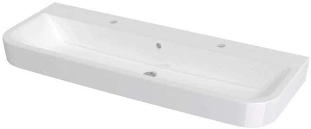 DXV Equility® Canvas White Ceramic 47" Sink, 2 Single Hole-2