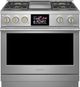 Monogram® Statement Collection 36" Stainless Steel Pro Style Dual Fuel Range-1