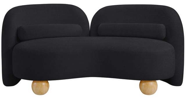 Meridian Furniture Daphne Black 64" Chenille Fabric Loveseat-2