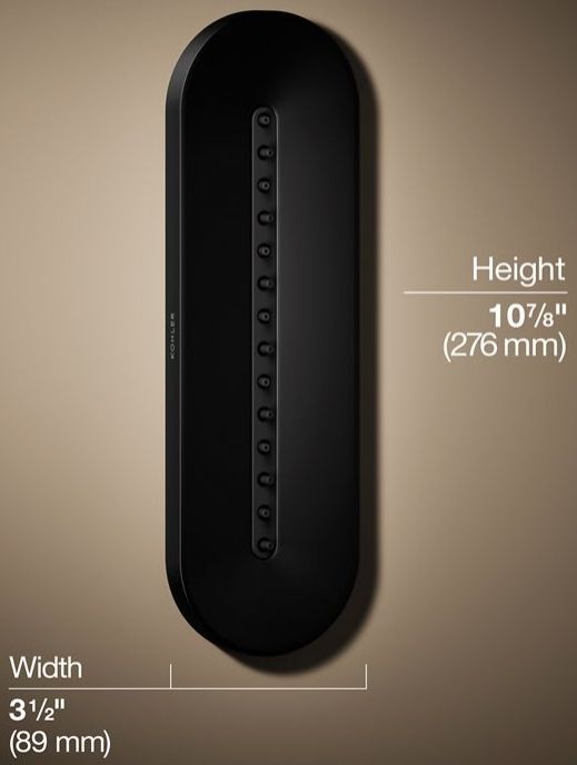 KOHLER® Statement® Matte Black 1.75 GPM Oblong Vichy Single-Function Body Spray-3