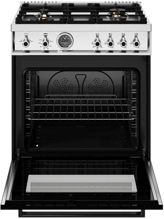 Bertazzoni Professional Series 30" Nero Pro Style Gas Range-1
