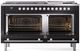 Ilve® Professional Plus II 60" Glossy Black Pro Style Dual Fuel Range-1
