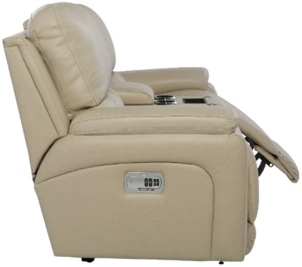 La-Z-Boy® Greyson Ice Leather Power Reclining Loveseat with Console and Headrest-4