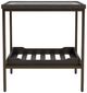 Riverside Furniture Elkmont Ravenwood Glass Top Side Table with Brown Base-4