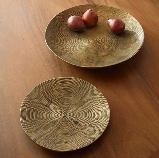 Uttermost® Stratum 2-Piece Antique Brass Round Bowls Set-1
