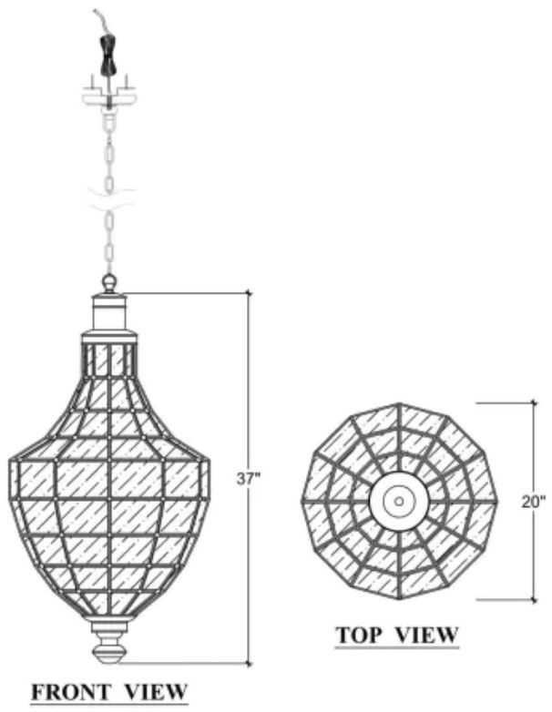 Bramble Batavia Antique Glass Chandelier-2