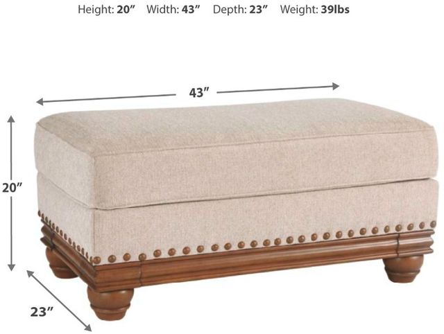 Signature Design by Ashley® Harleson Wheat Ottoman-2