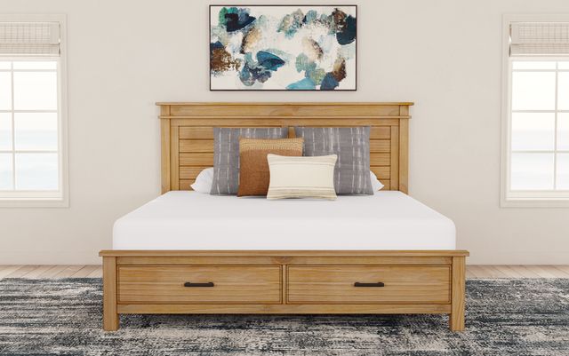 A-America® Glacier Point Golden Java California King Storage Panel Bed-1