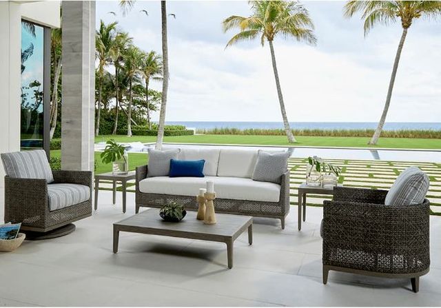 Lane Venture® Lenox Hill Outdoor Wicker Swivel Rocker Chair-2
