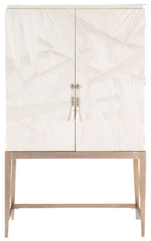 Hooker® Furniture Melange Dream Weaver Cream Bar Cabinet-2