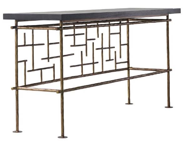 YHD Aurelio Espresso Console with Brass Base-2