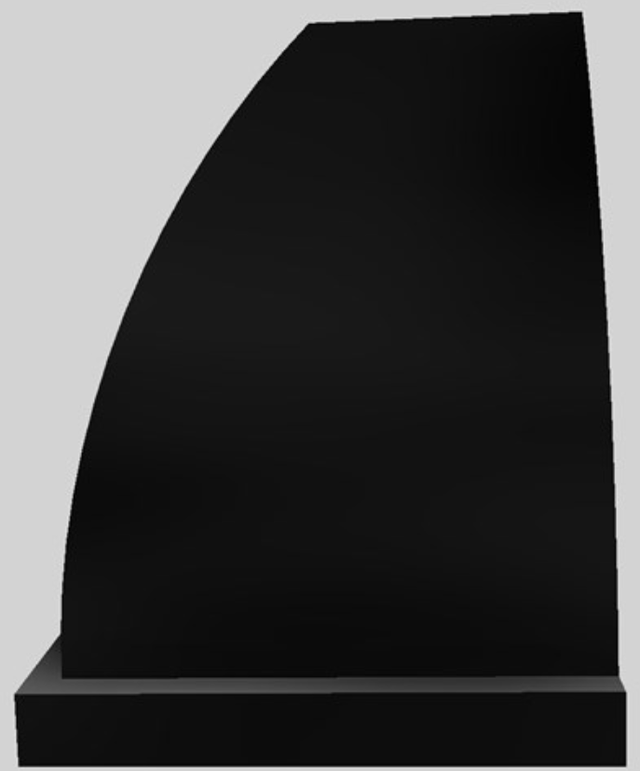Vent-A-Hood® Designer Series 54" Black Wall Mounted Range Hood-3