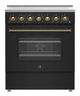 FORNO® Paolo 30" Black Pro Style Electric Range-1